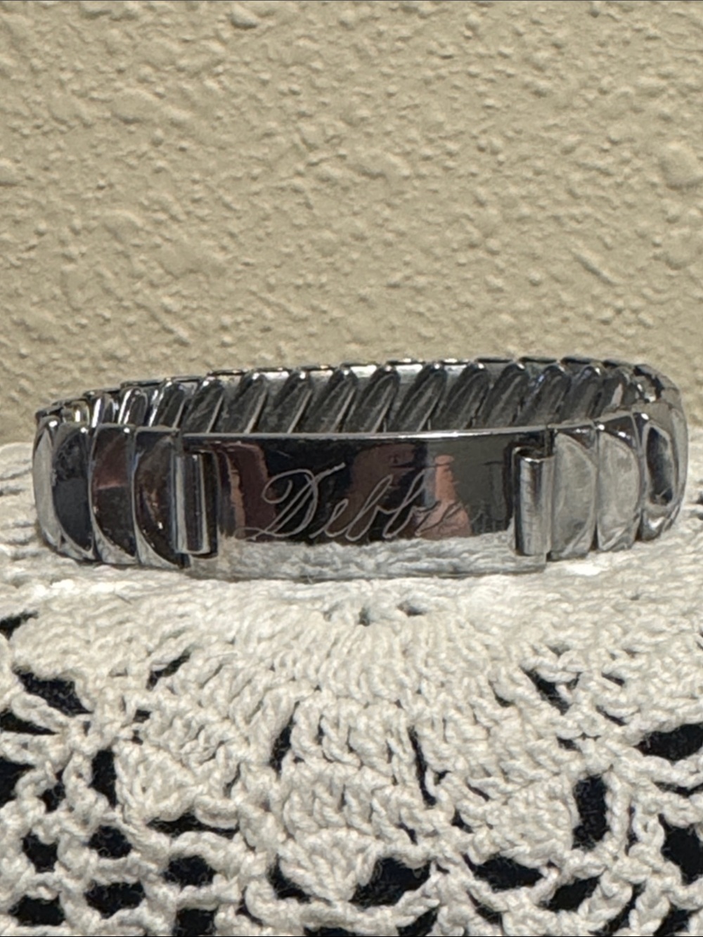 Baby Silver-Tone Stretch Bracelet